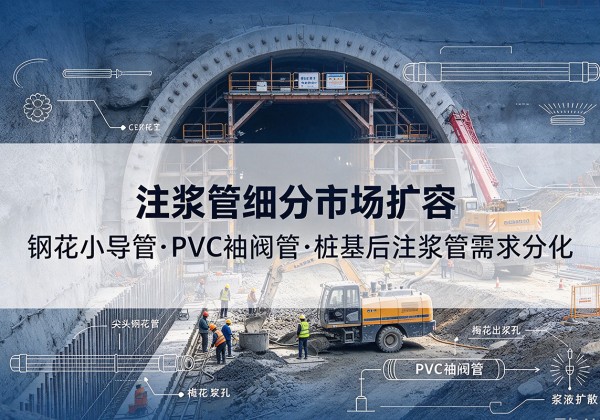 盘山注浆管细分市场扩容，隧道钢花小导管、PVC 袖阀管、桩基后注浆管需求分化